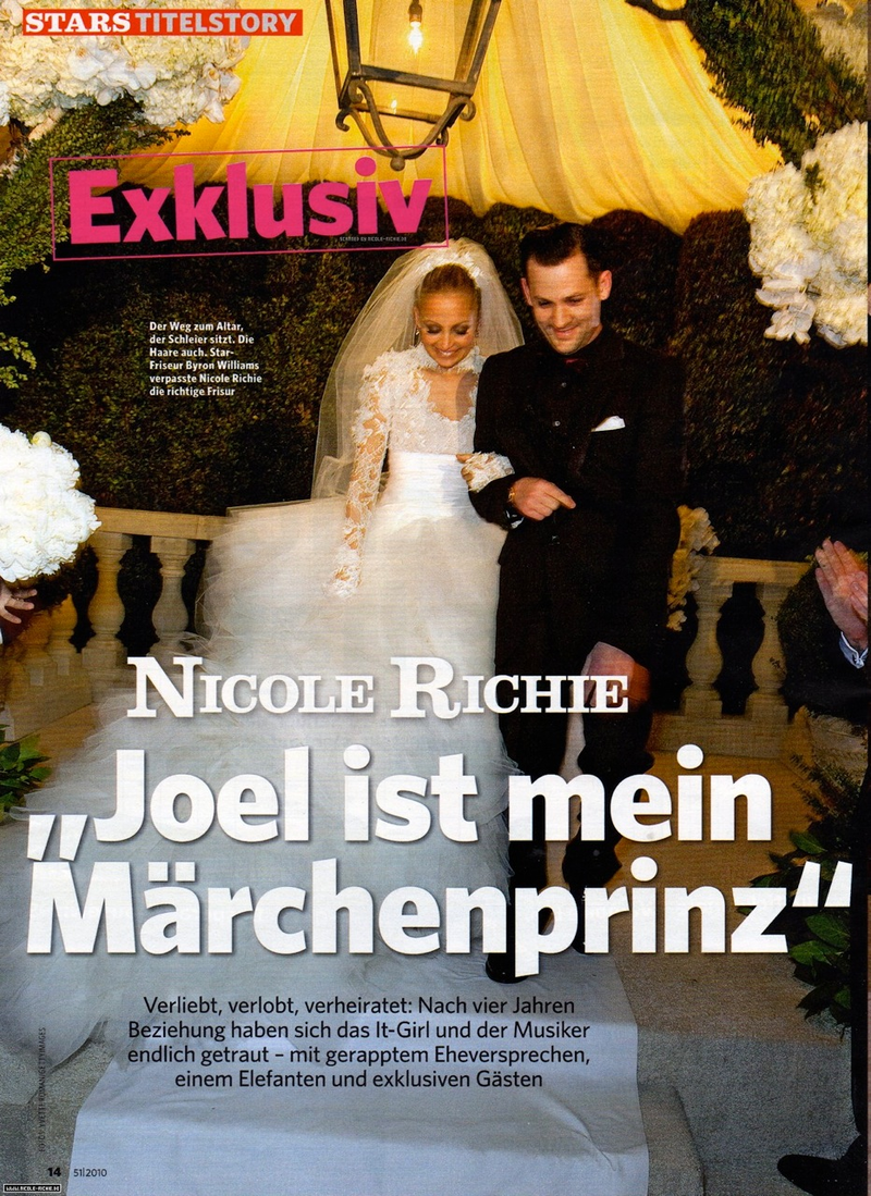 Illustration for article titled Nicole Richie's Intimate Wedding Photos End Up In German Tabloid